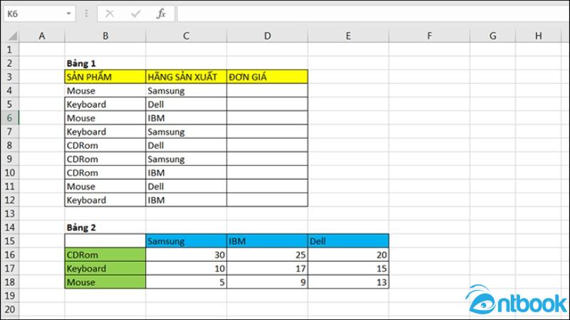 Hàm Index Match