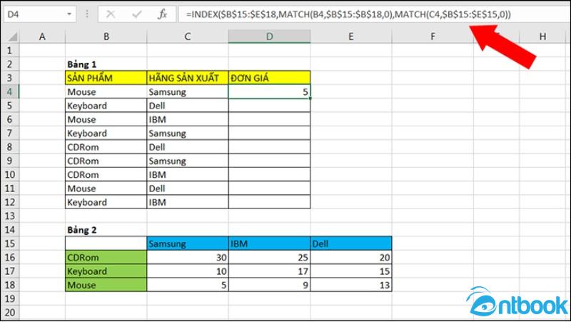 Hàm Index Match