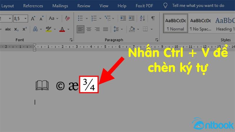Cách chèn ký tự đặc biệt trong Word