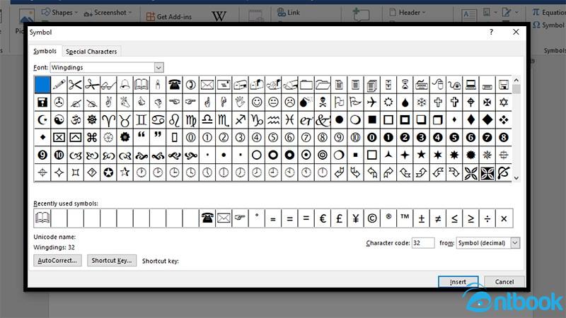 Cách chèn ký tự đặc biệt trong Word