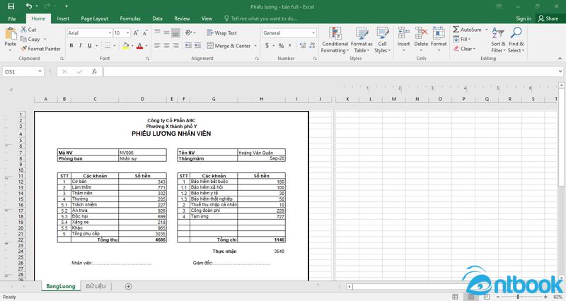 Cách tạo khung trong Excel
