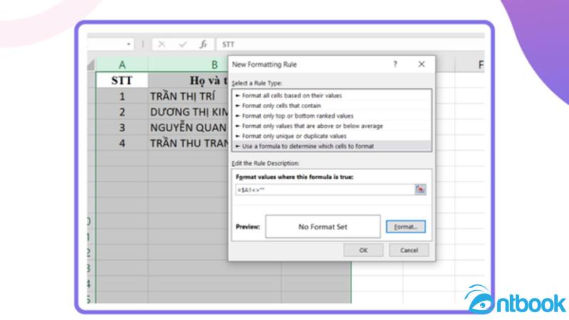 Cách tạo khung trong Excel