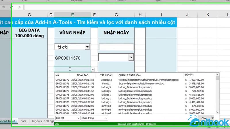 Data Validation trong Excel