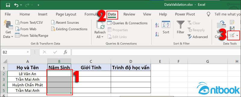 Data Validation trong Excel