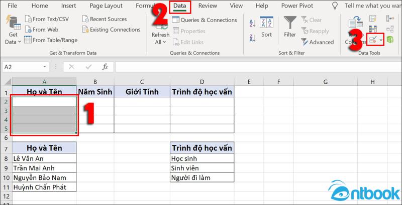 Data Validation trong Excel