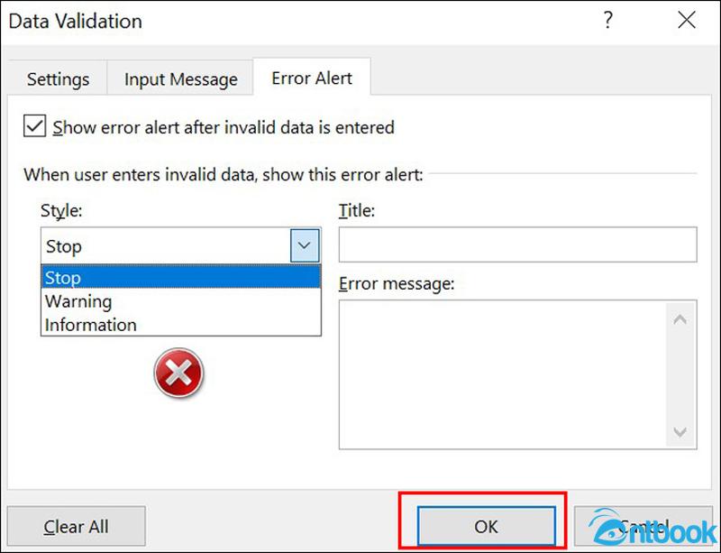 Data Validation trong Excel