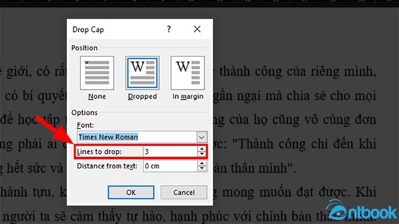 Drop Cap trong Word