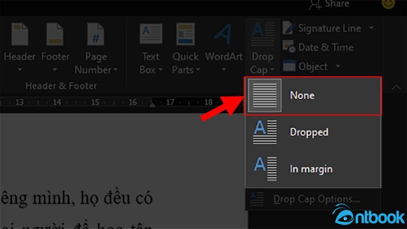 Drop Cap trong Word