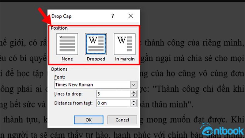 Drop Cap trong Word