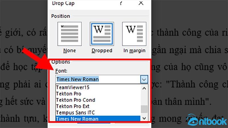 Drop Cap trong Word