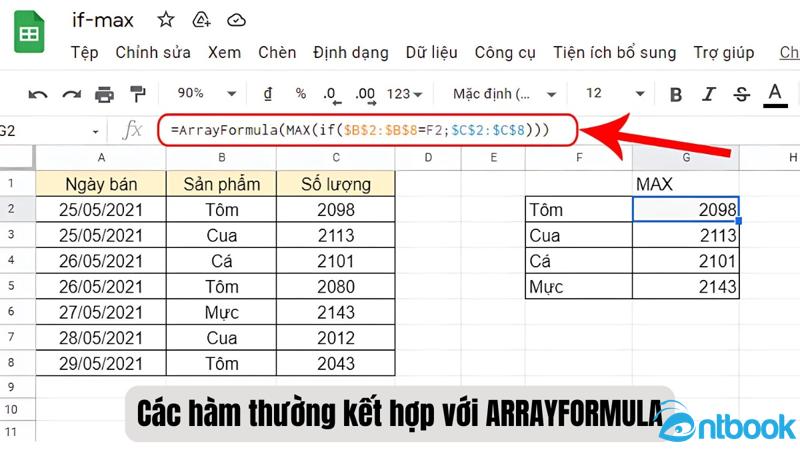 Hàm ARRAY FORMULA là gì