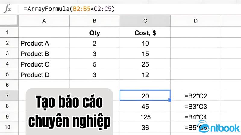 Hàm ARRAY FORMULA là gì