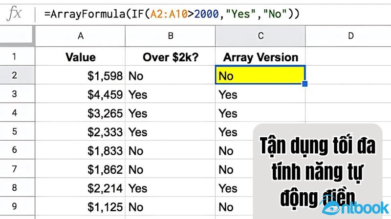 Hàm ARRAY FORMULA là gì