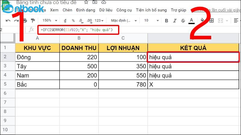 Hàm Iferror trong Excel