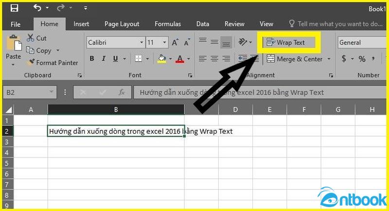 Xuống dòng trong ô Excel