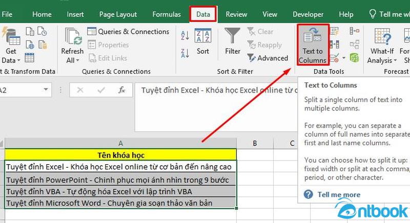 Cách chia ô trên Excel