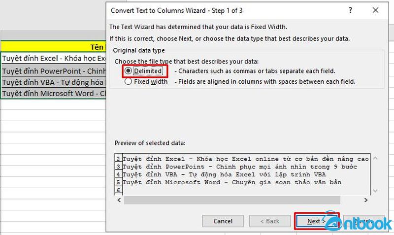 Cách chia ô trên Excel