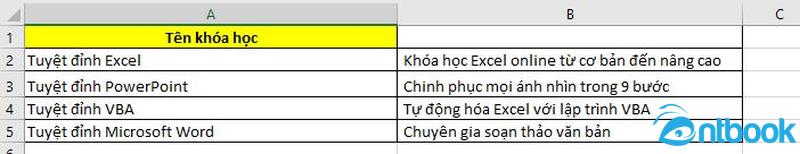 Cách chia ô trên Excel