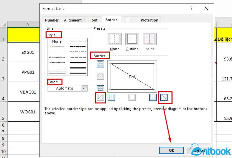 Cách chia ô trên Excel