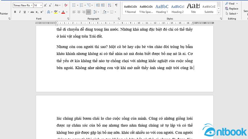 Cách ngắt trang trong Word