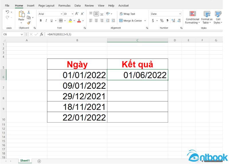 Tính số ngày trong Excel