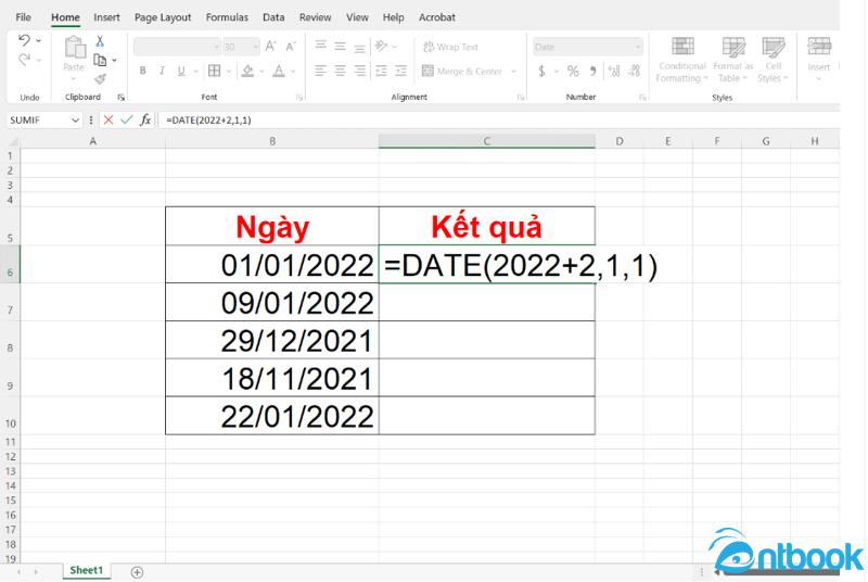Tính số ngày trong Excel