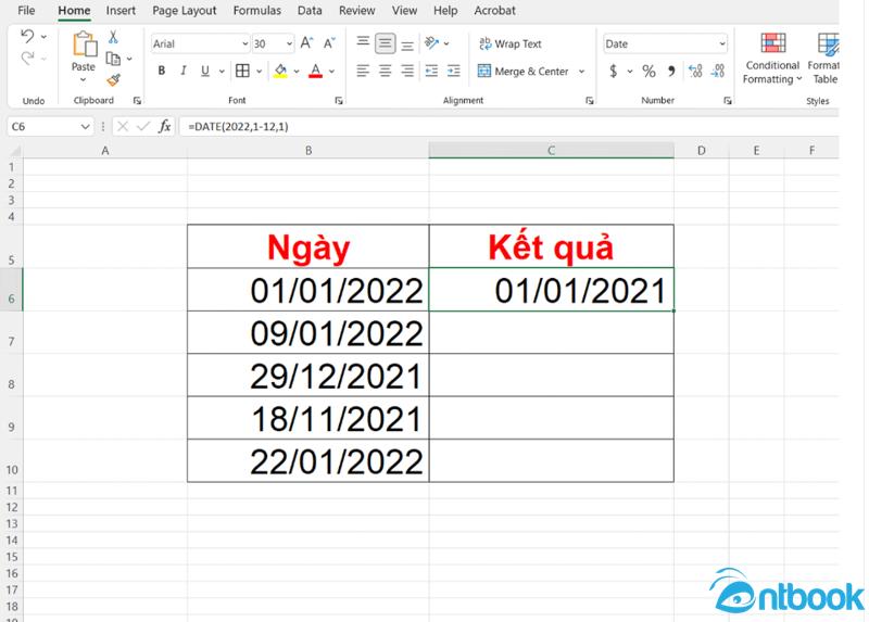 Tính số ngày trong Excel