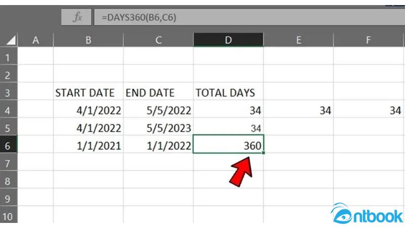 Tính số ngày trong Excel