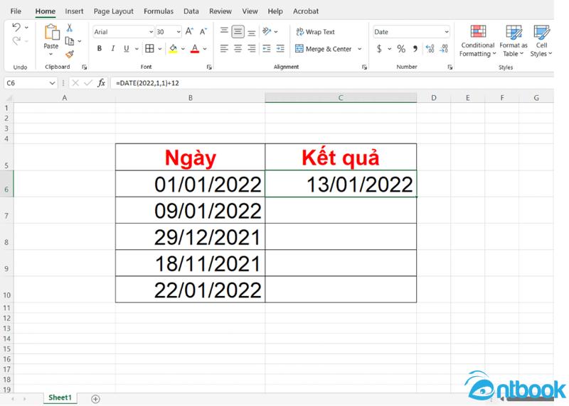 Tính số ngày trong Excel